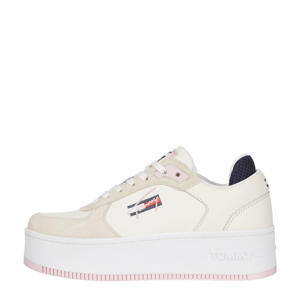   leren plateau sneakers beige/ecru