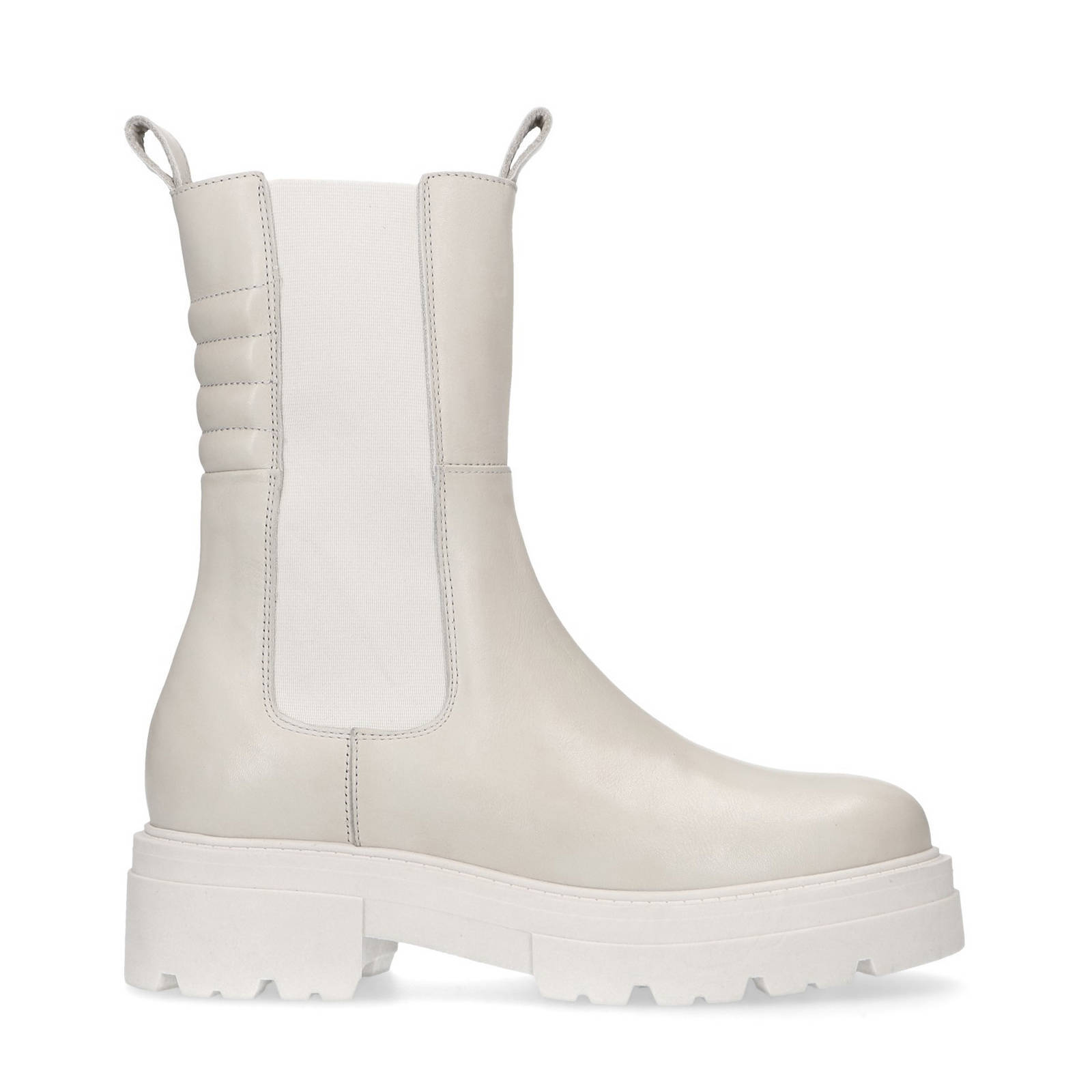 Sacha hoge leren chelsea boots lichtbeige | wehkamp