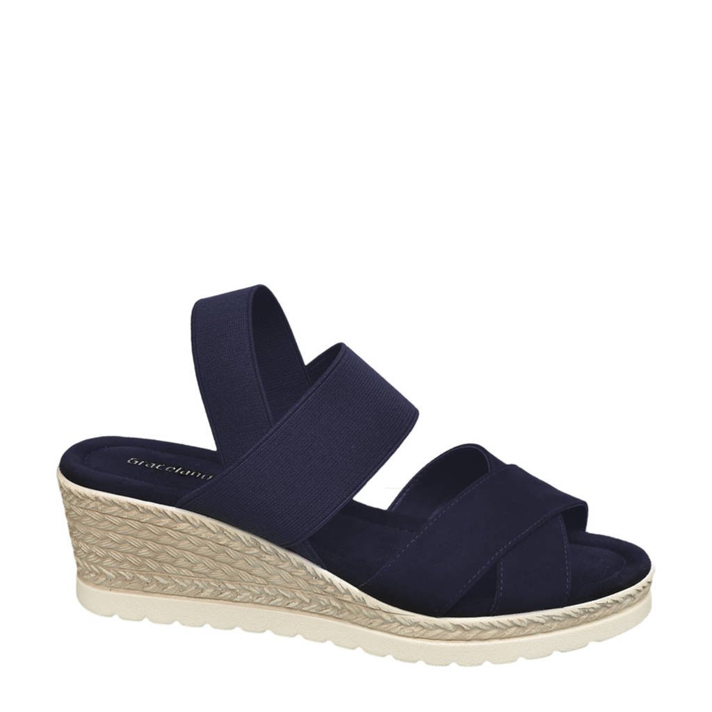 Graceland sandalettes blauw, Blauw