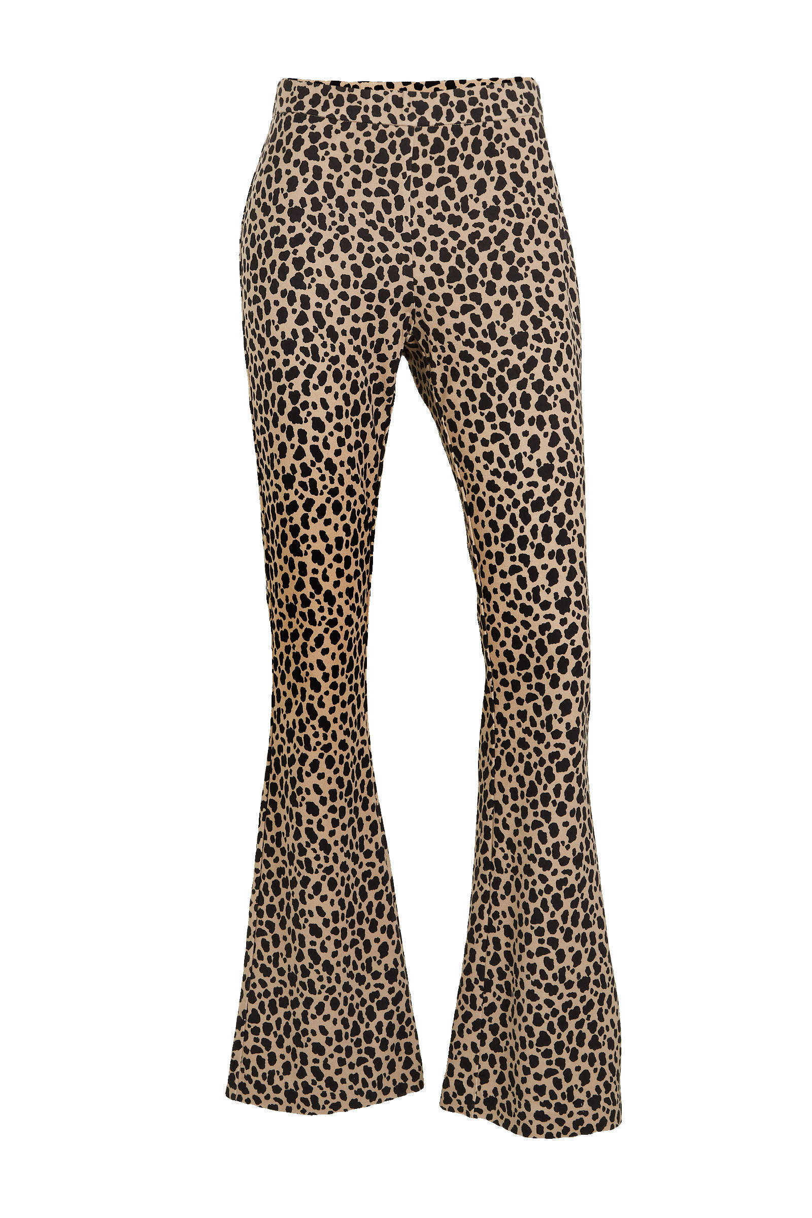 VERO MODA flared broek VMKAMMA met biologisch katoen camel | wehkamp