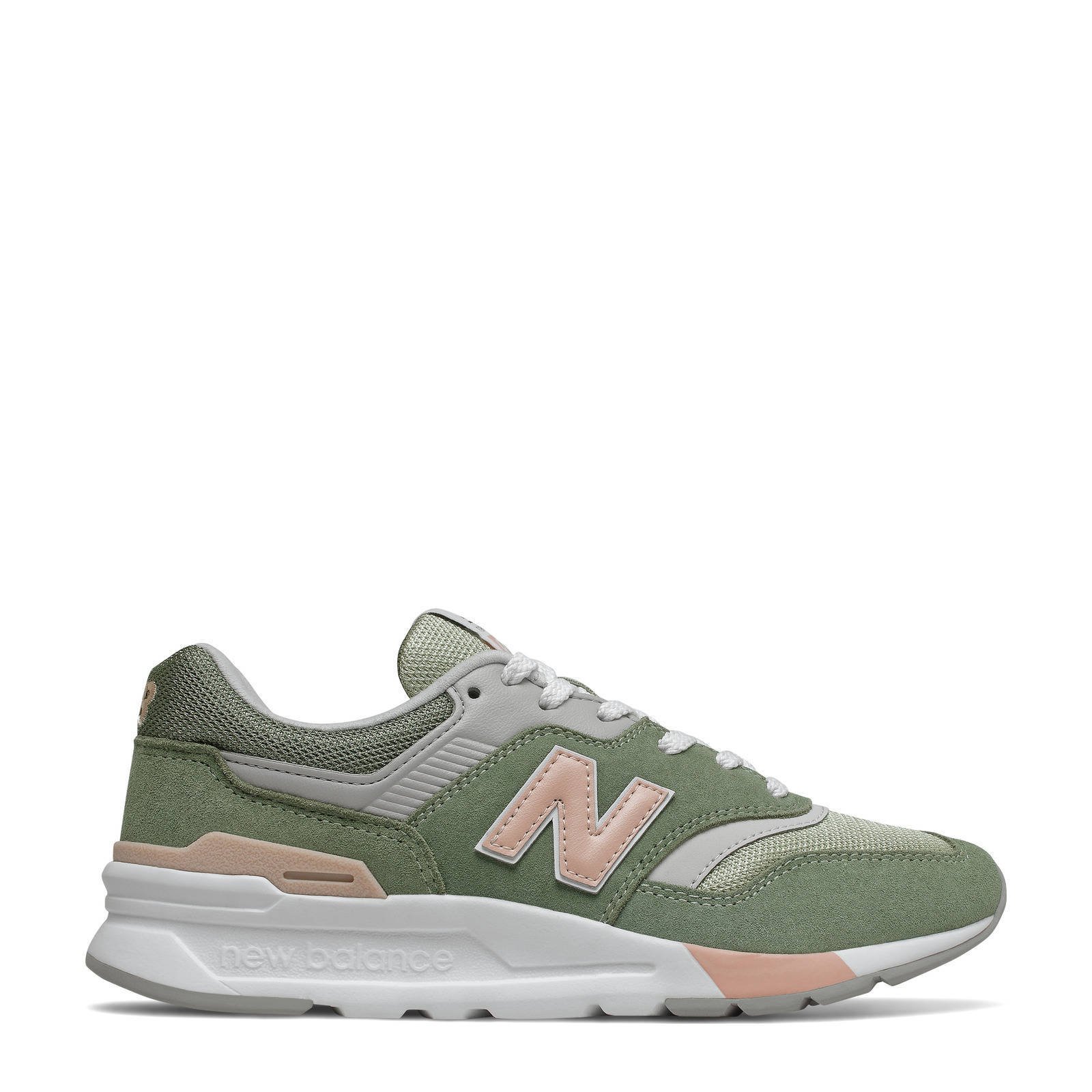 New Balance 997 sneakers groen roze grijs