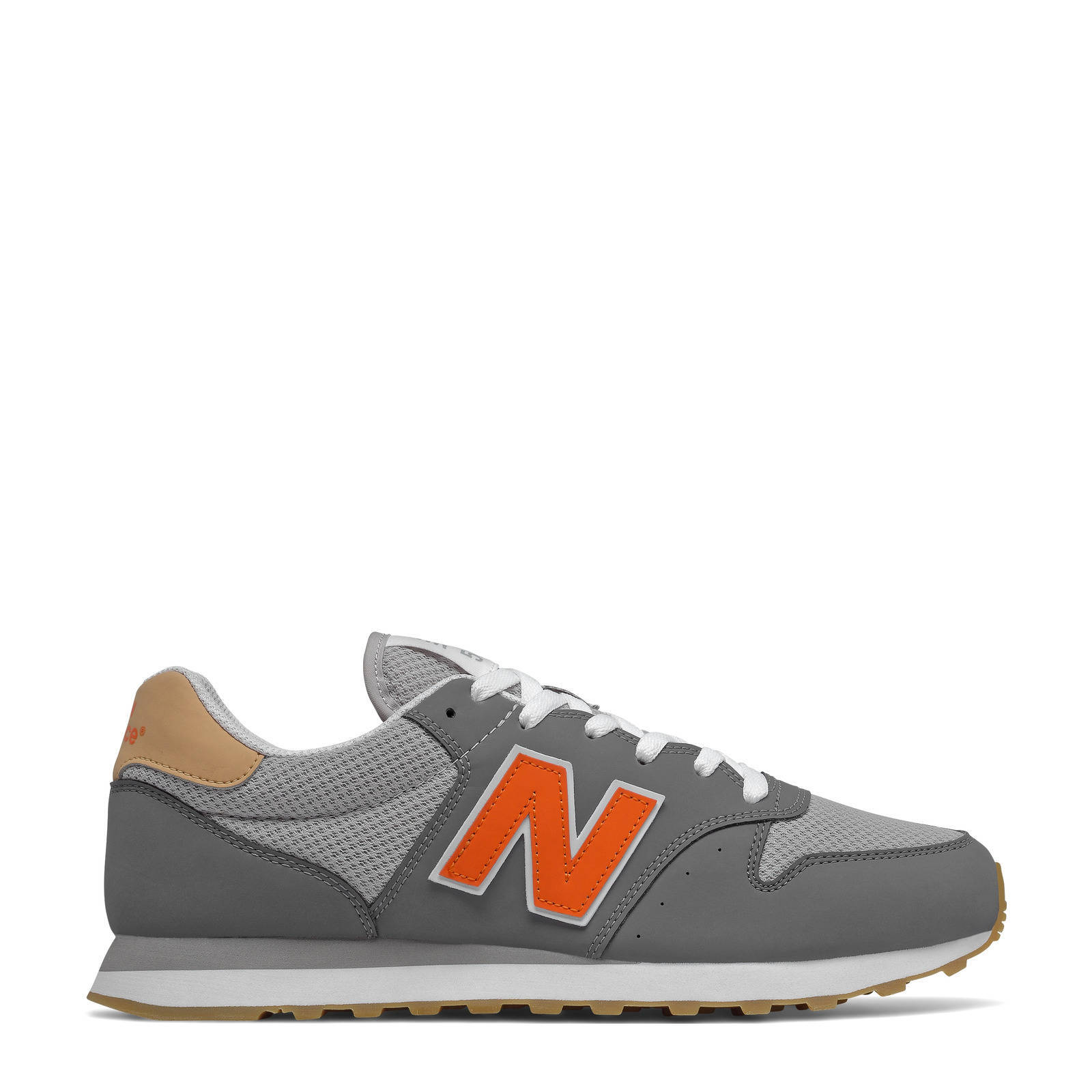 New Balance 500 sneakers grijs/oranje | wehkamp