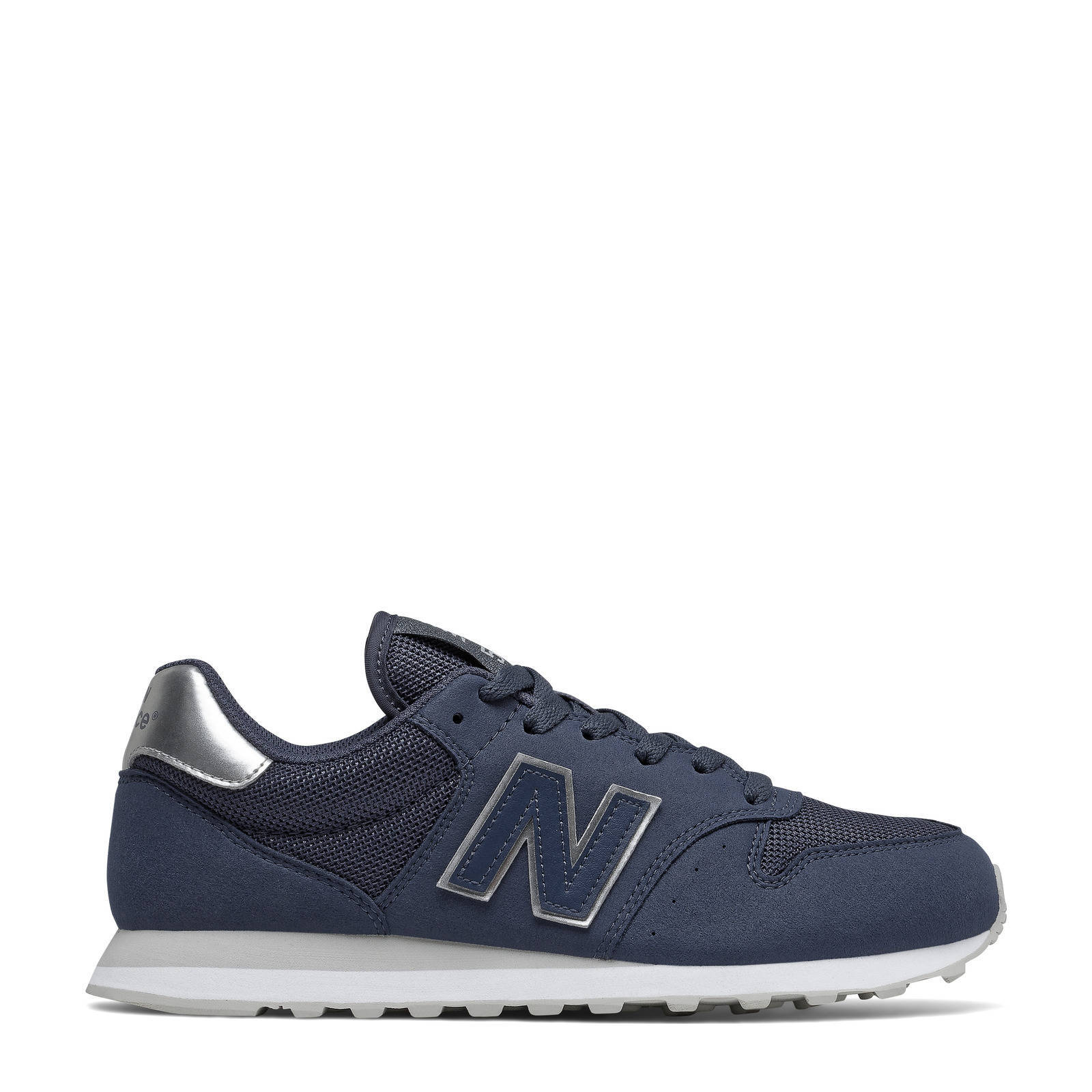 New Balance 500 sneakers donkerblauw/zilver | wehkamp