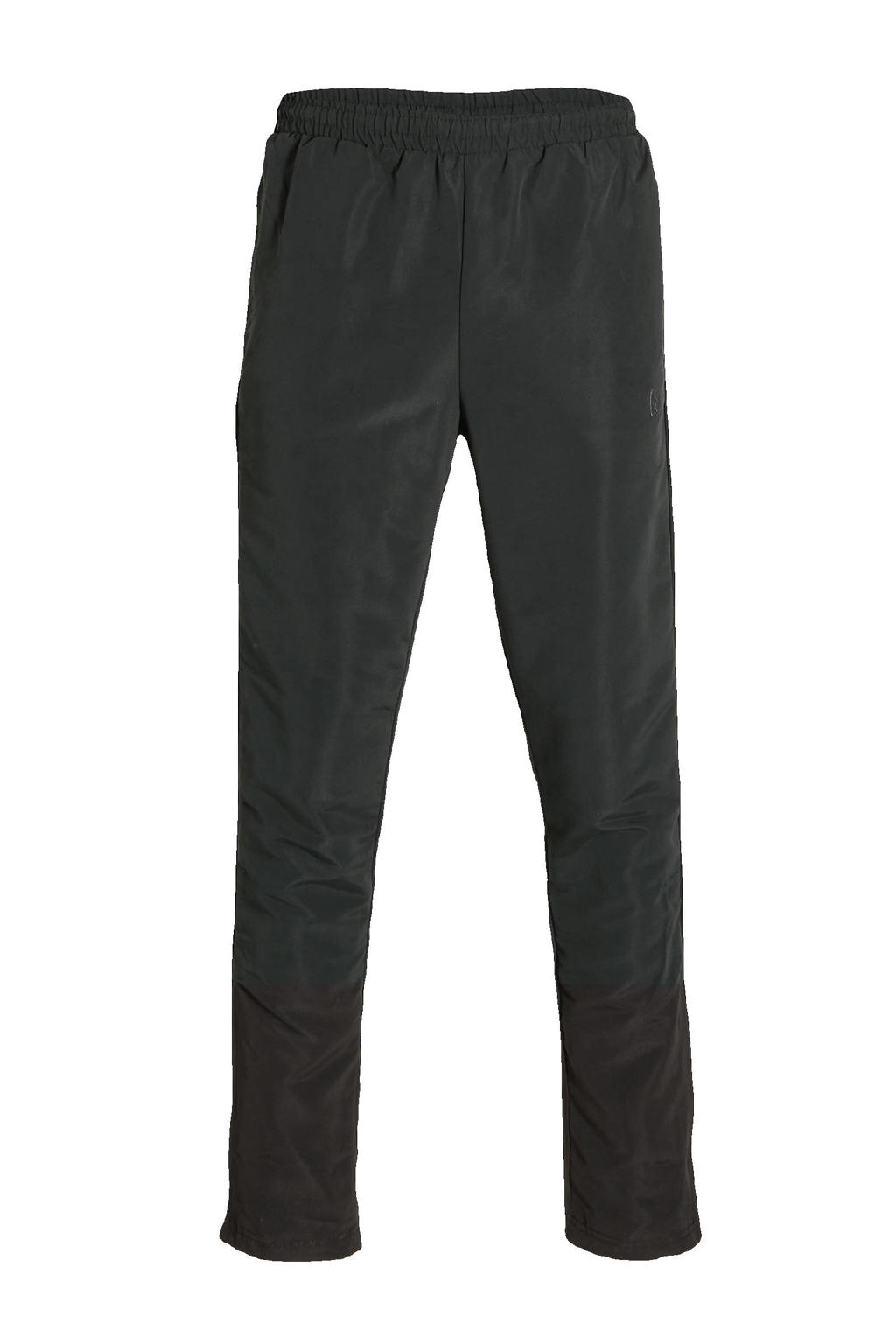 Zwarte heren Donnay trainingsbroek van polyester met regular fit en elastische tailleband met koord