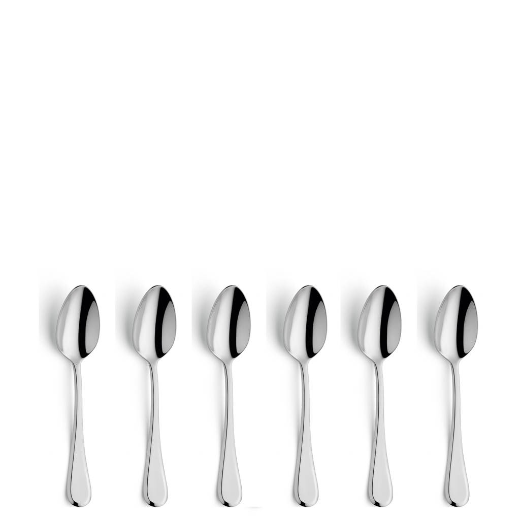 Amefa Drift theelepels (set van 6), zilver glans