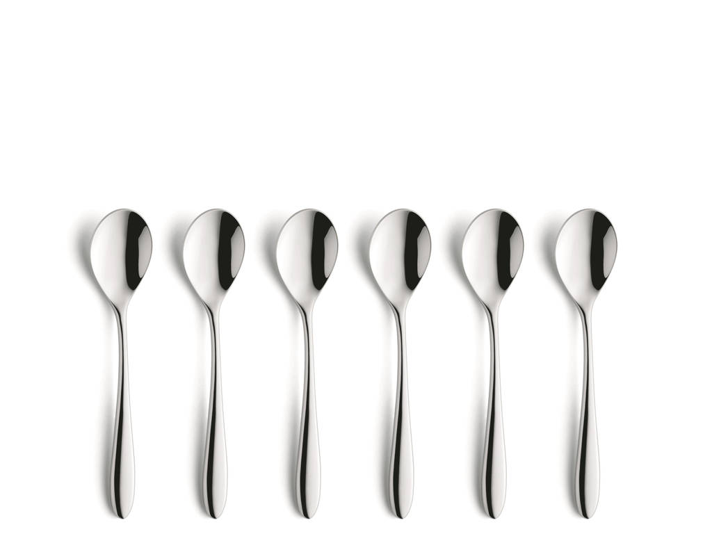 Amefa Cuba koffielepels (set van 6), zilver glans