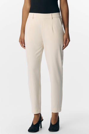 slim fit pantalon OBJLISA ecru