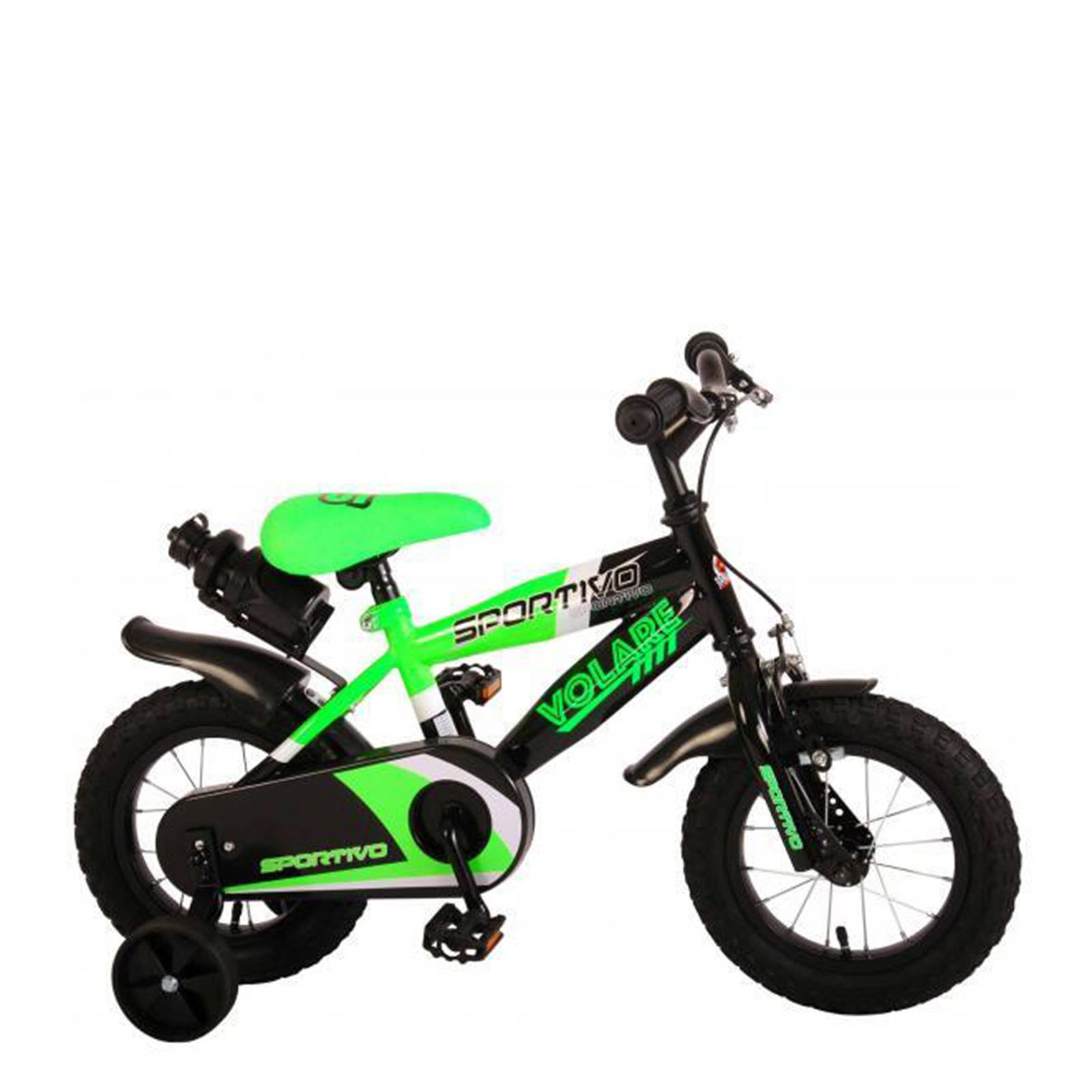 Volare Sportivo Kinderfiets Jongens 12 Inch Neon Groen/zwart 95% Afgemonteerd online kopen