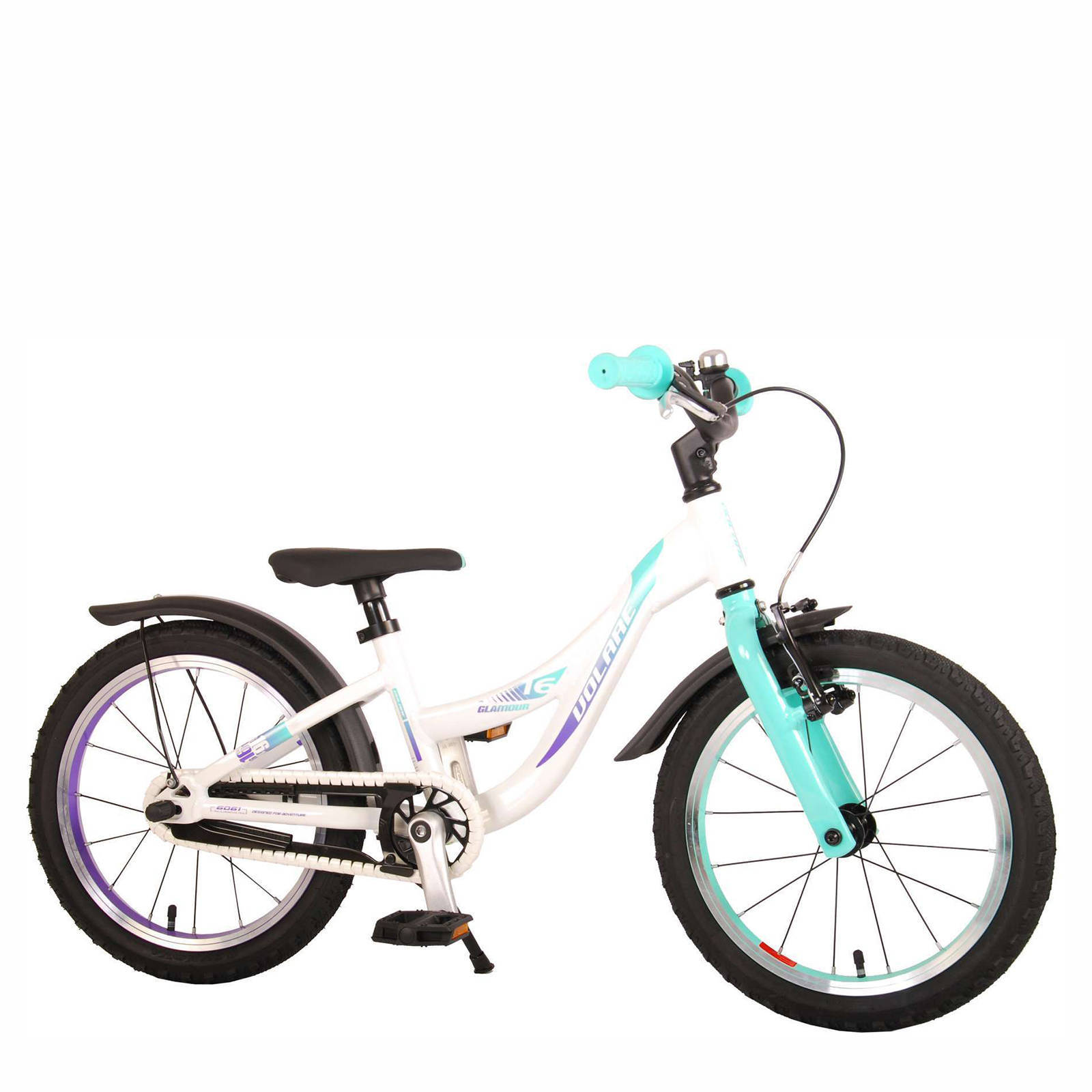 Volare Glamour kinderfiets 16 inch Parelmoer/ mintgroen | wehkamp