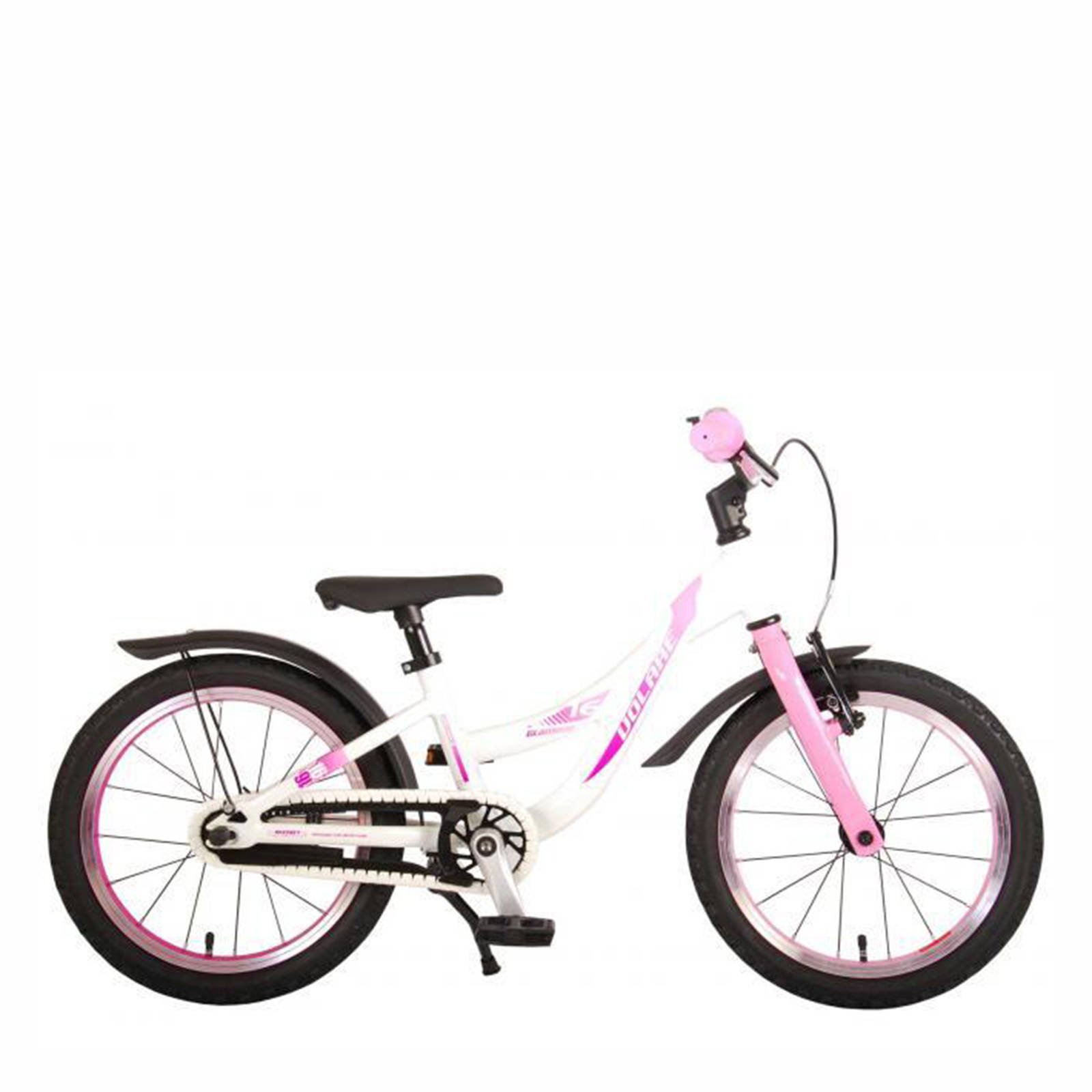 Volare Meisjesfiets Glamour 16 Inch 25, 4 Cm Meisjes Terugtraprem Wit/roze online kopen