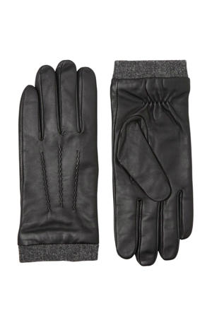 leren handschoenen Louis zwart