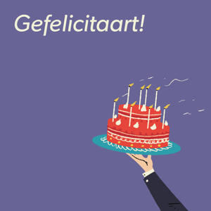 Digitale Cadeaukaart Gefeliciteerd Taart 50 euro