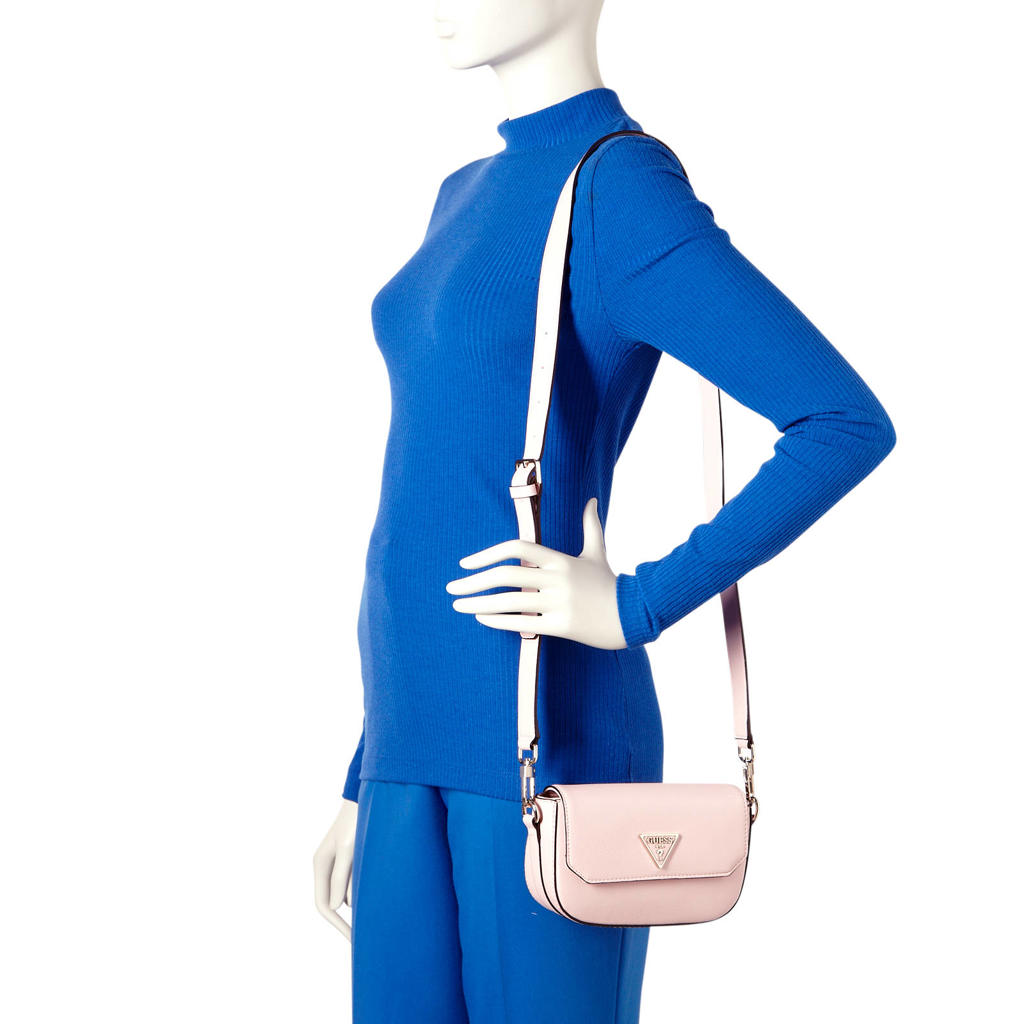 GUESS crossbody tas Ambrose lichtroze wehkamp