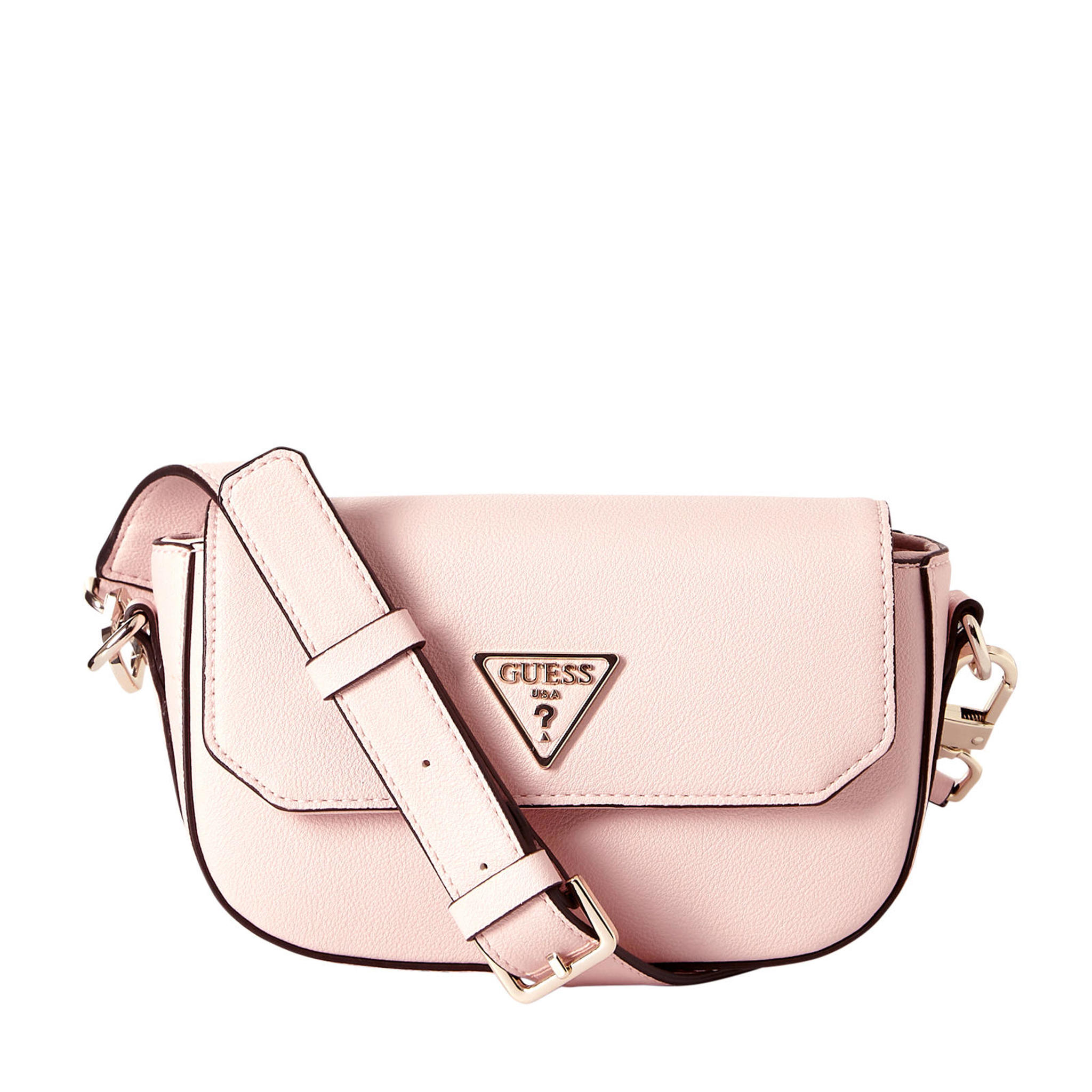 GUESS crossbody tas Ambrose lichtroze wehkamp