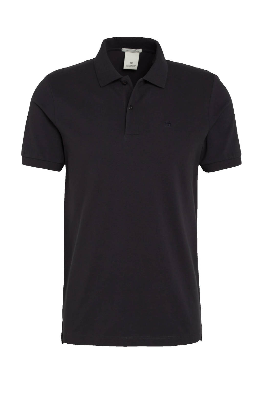 Scotch & Soda slim fit polo van biologisch katoen antraciet, Antraciet