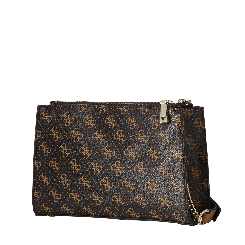 GUESS crossbody tas Tyren donkerbruin wehkamp