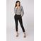 Morgan cropped slim fit broek zwart