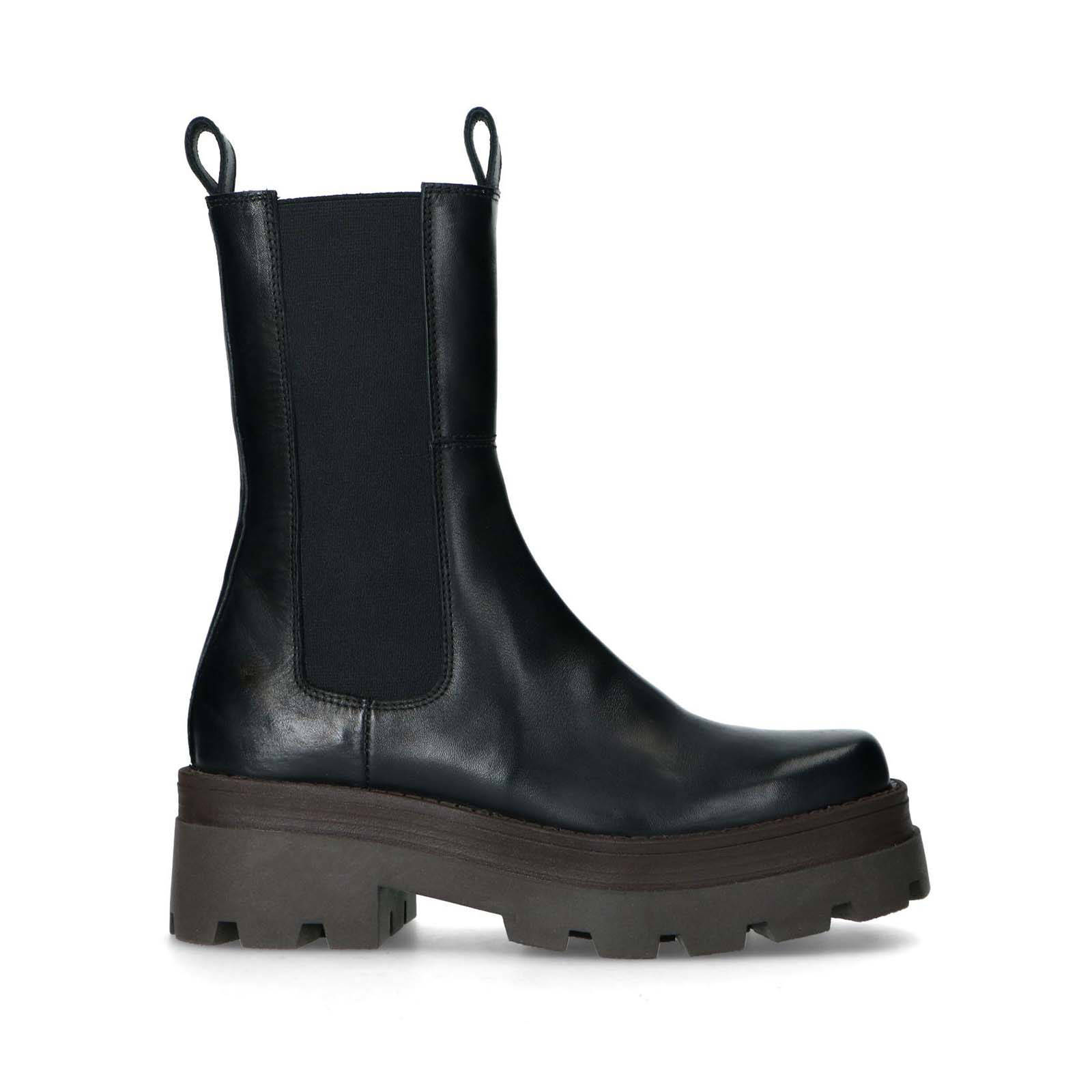 Sacha hoge leren chunky chelsea boots zwart | wehkamp