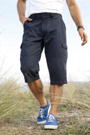 thumbnail: Jan Vanderstorm loose fit cargo short JERE Plus Size donkerblauw