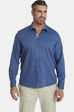 loose fit overhemd DUKE KENDY Plus Size blauw