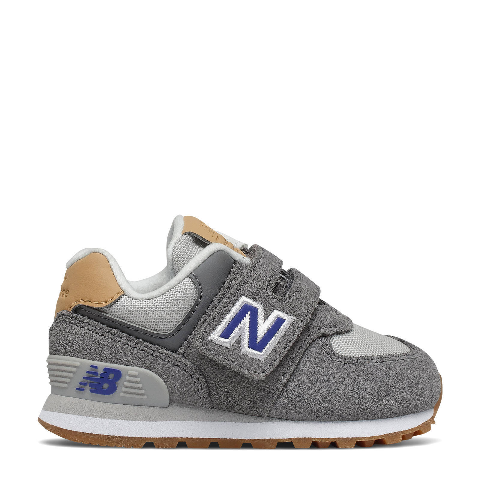 New Balance 574 sneakers grijs/blauw/bruin | wehkamp