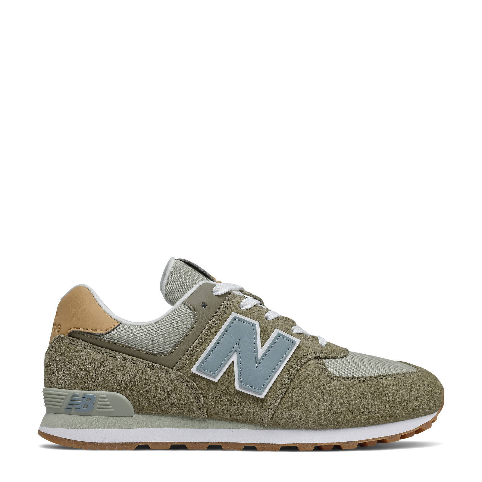 New Balance 574 sneakers groen/blauw/bruin | wehkamp