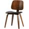 vtwonen vtwonen Classic Eetkamerstoel - Zwart/walnoot - 81x48x50