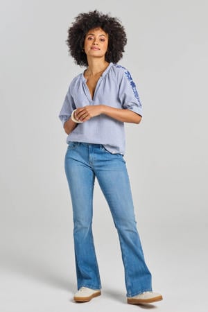 flared jeans light denim