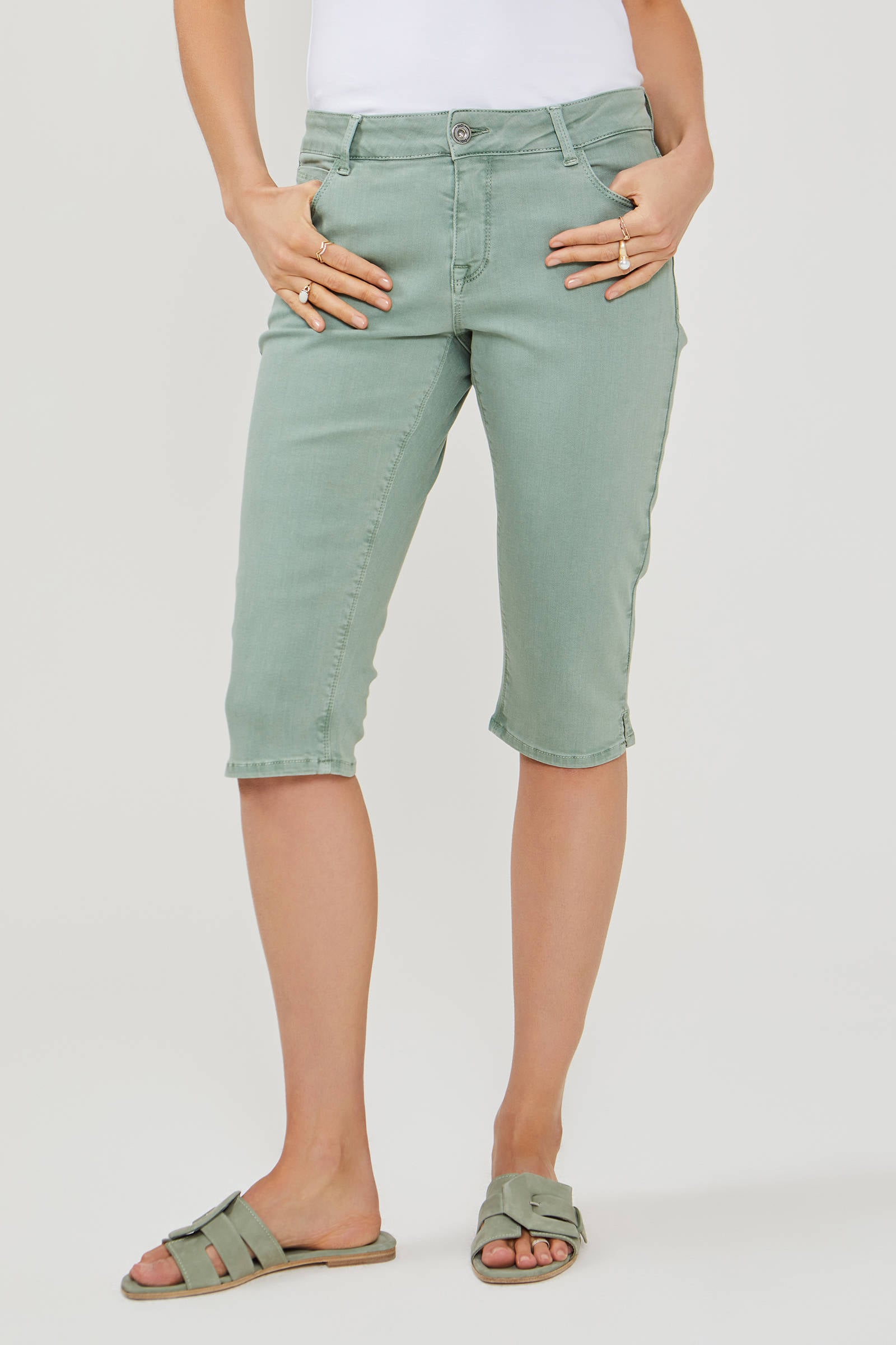 Didi skinny capri mintgroen | wehkamp