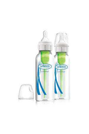 Options+ standaardfles glas 250 ml (2 stuks)