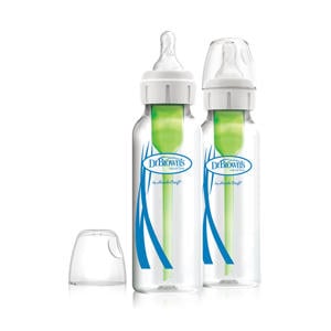 Options+ standaardfles glas 250 ml (2 stuks)