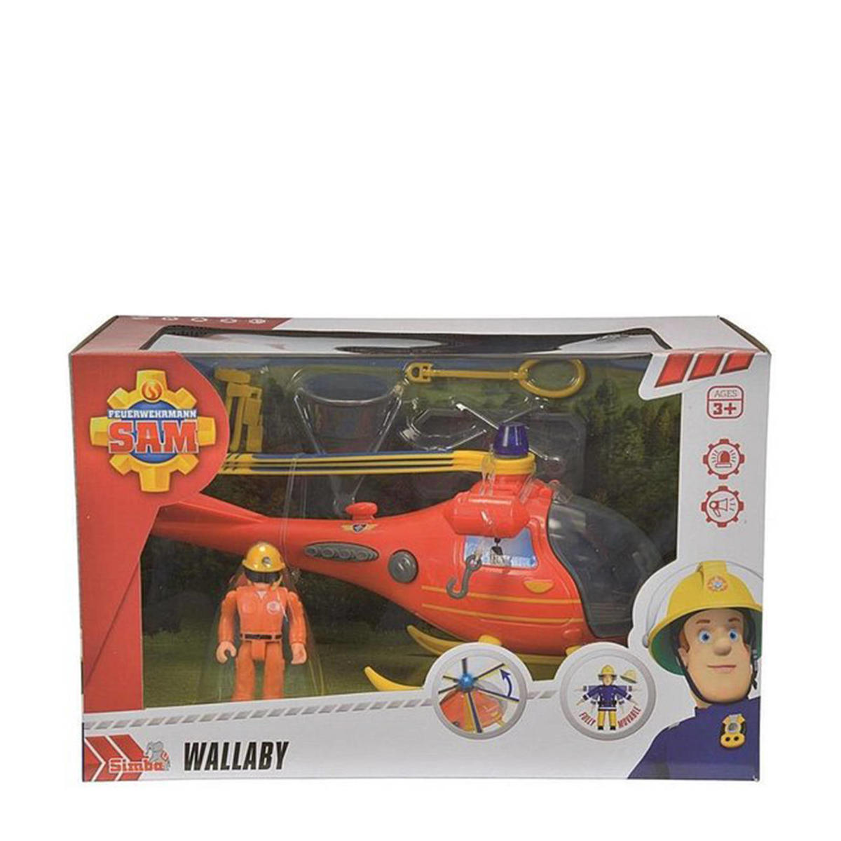 Uitgaan van dynastie Rentmeester Simba Brandweerman Sam Helicopter Wallaby met figuur | wehkamp