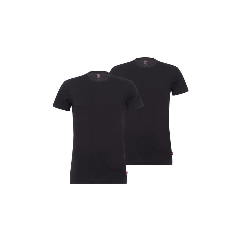 Levi's ondershirt (set van 2) zwart