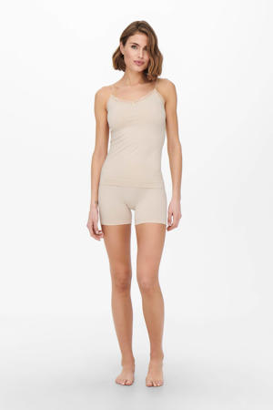 naadloze short ONLVICKY lichtbeige