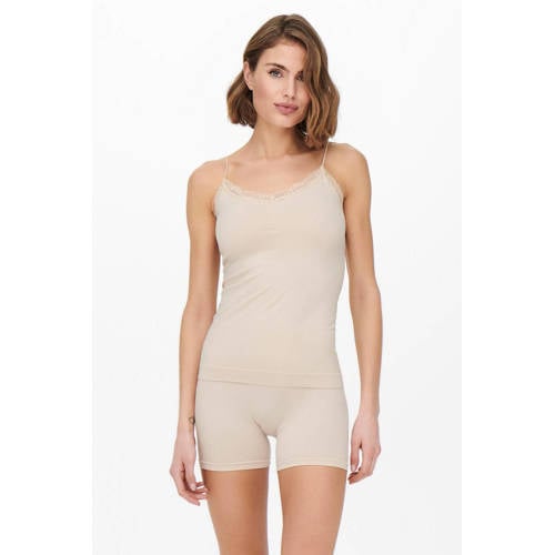 ONLY naadloze biker short ONLVICKY lichtbeige – Peach Taffy