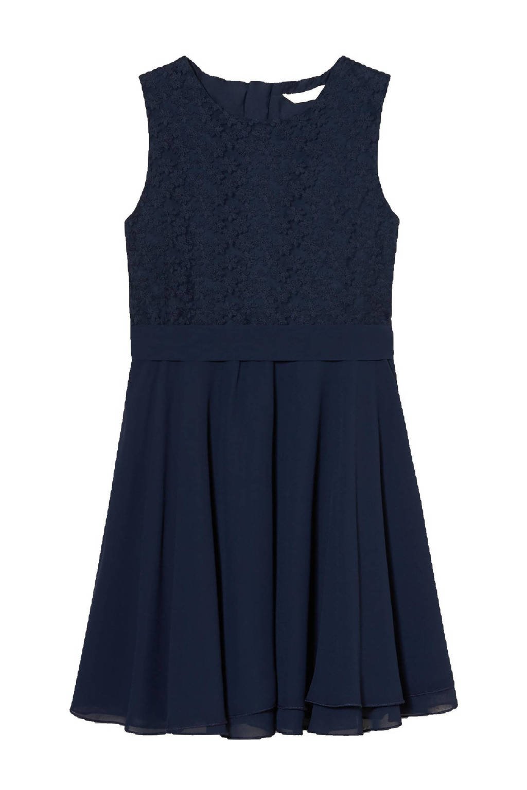 C&A jurk met kant donkerblauw, Donkerblauw