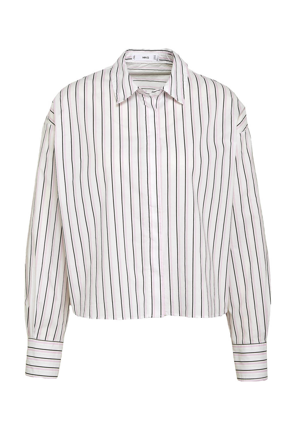 aspect satire Alternatief voorstel Mango gestreepte blouse wit/zwart/roze | wehkamp