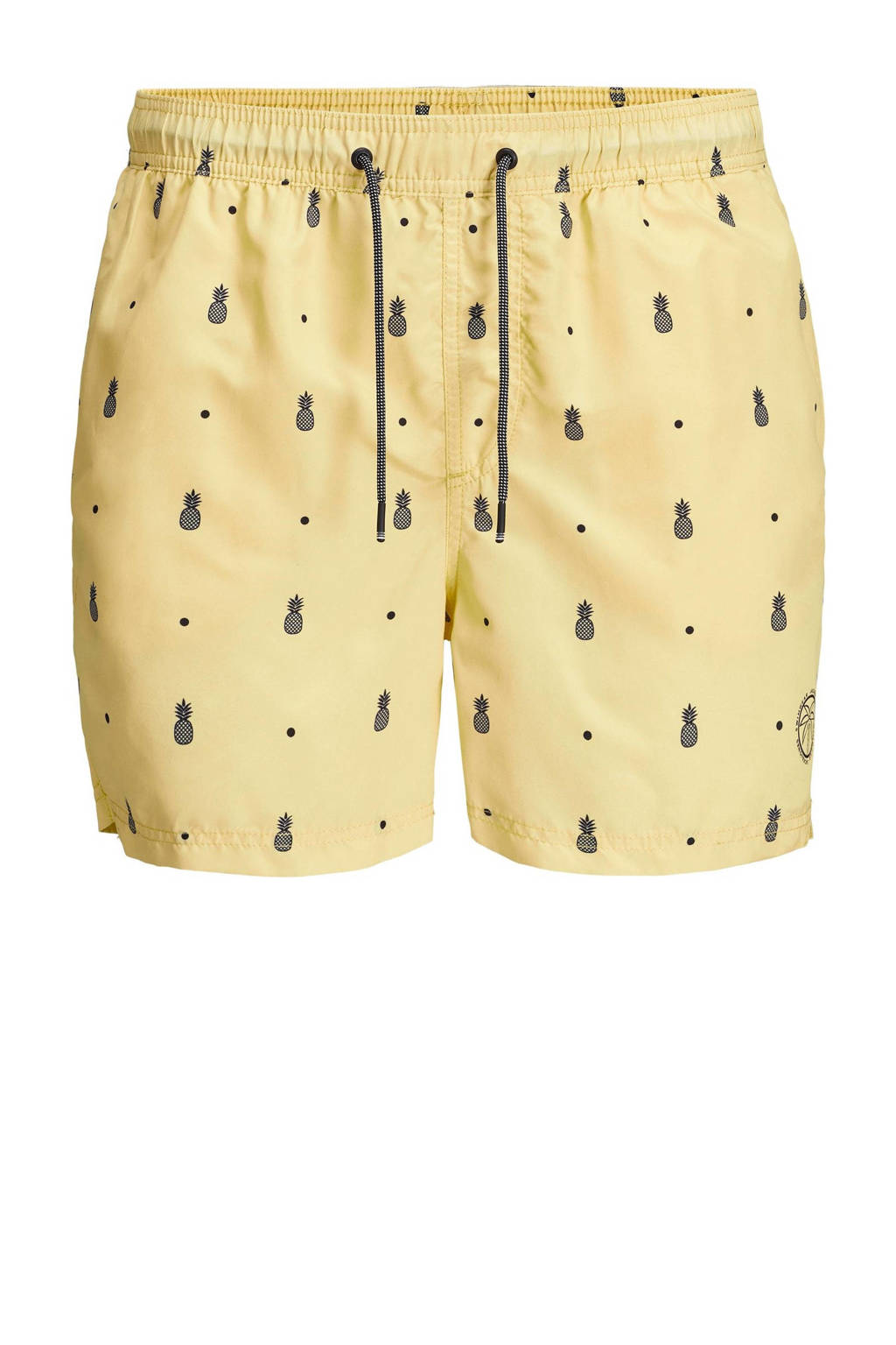 JACK & JONES PLUS SIZE zwemshort Bali met all over print lichtgeel, Lichtgeel