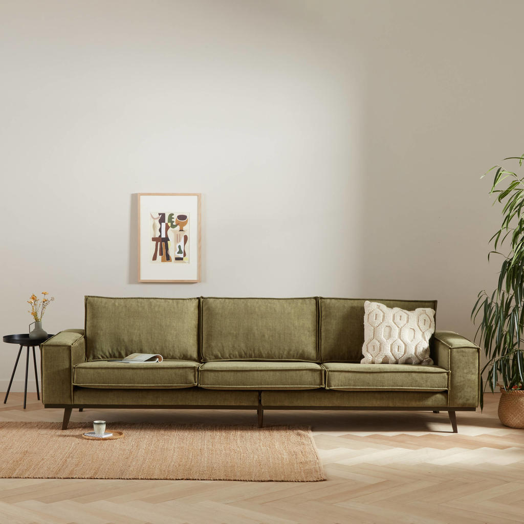 NOUS Living Verona 4-zitsbank - olijfgroen