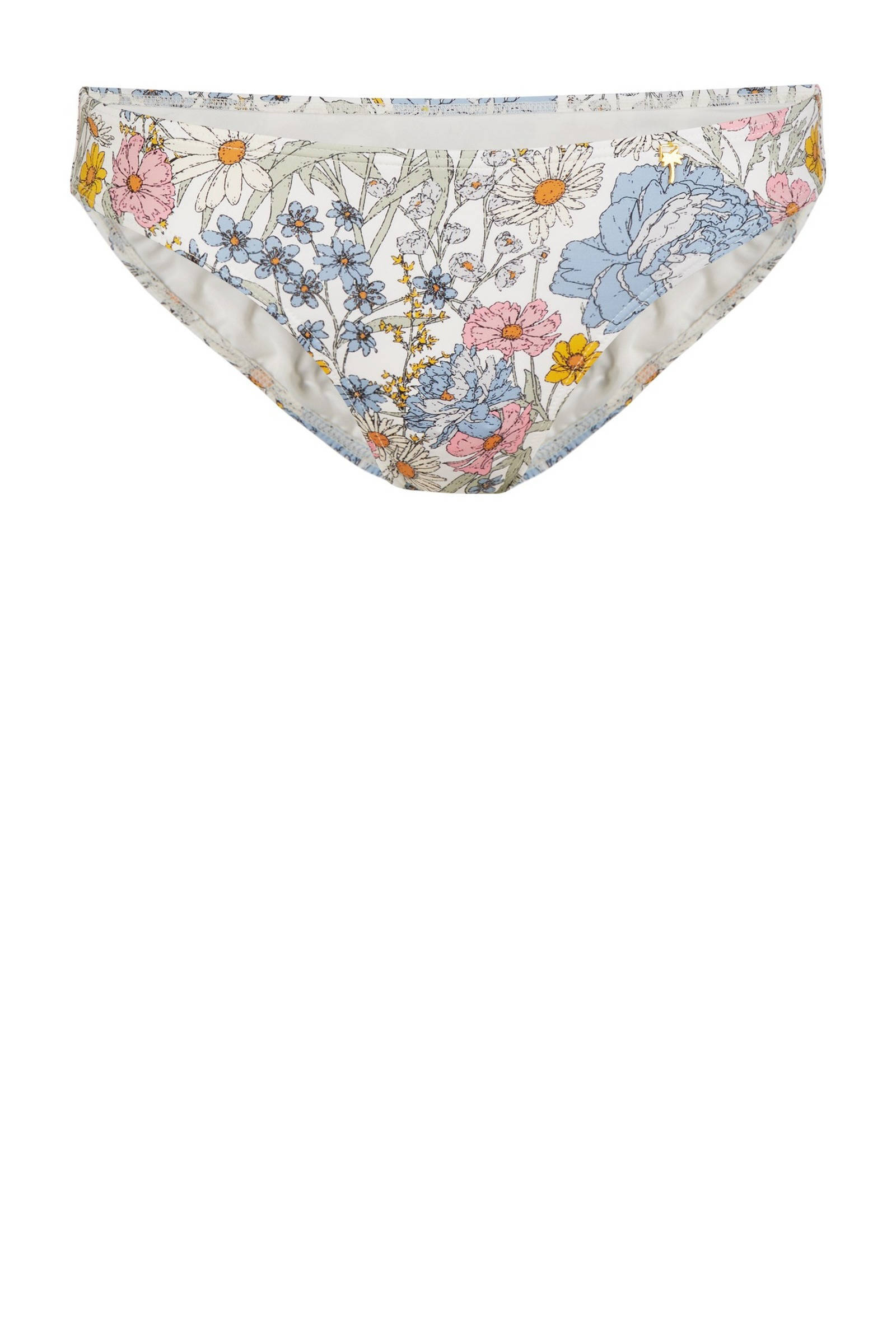 O'Neill Blue gebloemd bikinibroekje Cruz wit blauw
