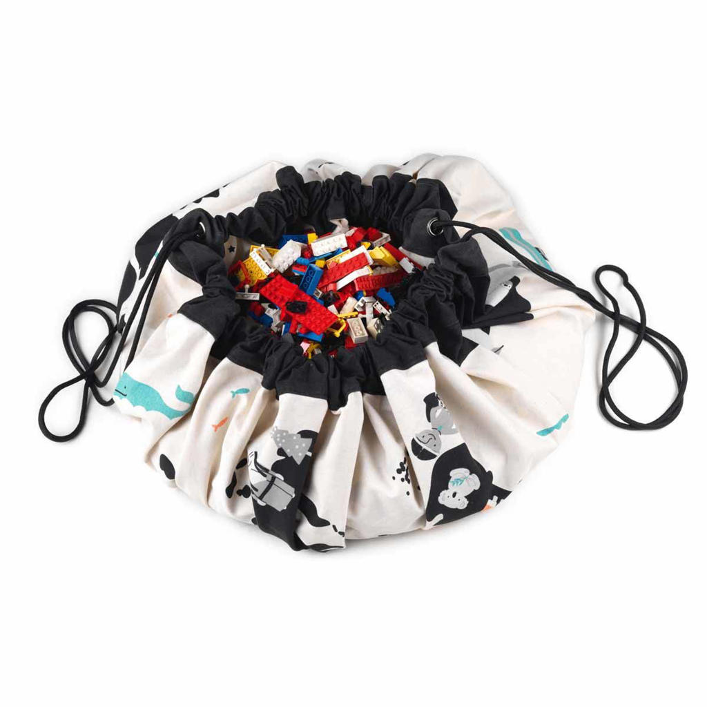 Play&Go 2-in-1 Opbergzak / speelkleed - Worldmap - 140 cm
