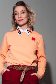 thumbnail: Pinned by K leren riem met panterprint en studs bruin