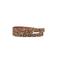 Pinned by K leren riem met panterprint en studs bruin