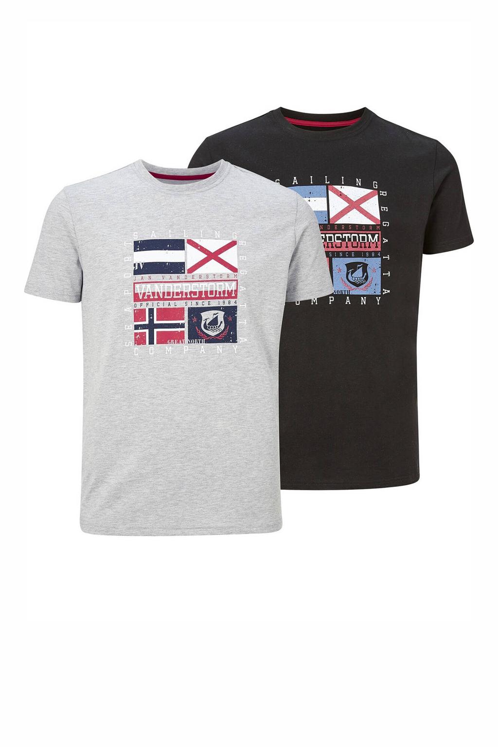 Jan Vanderstorm T-shirt PREBEN - (set van 2)