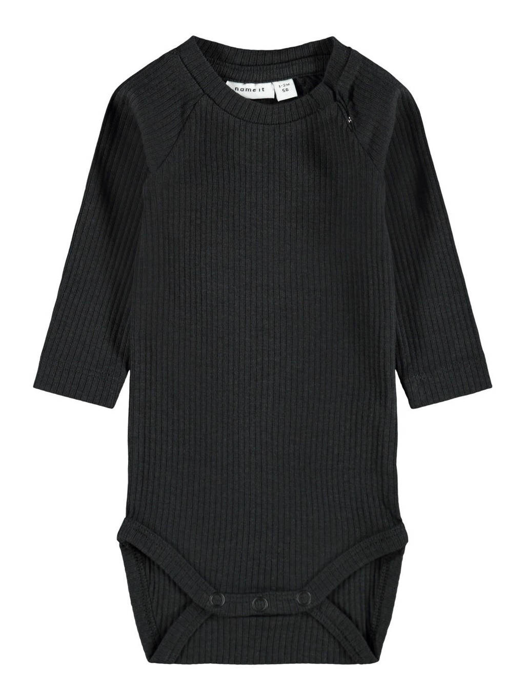 NAME IT BABY romper NBMKABILLEON zwart, Zwart