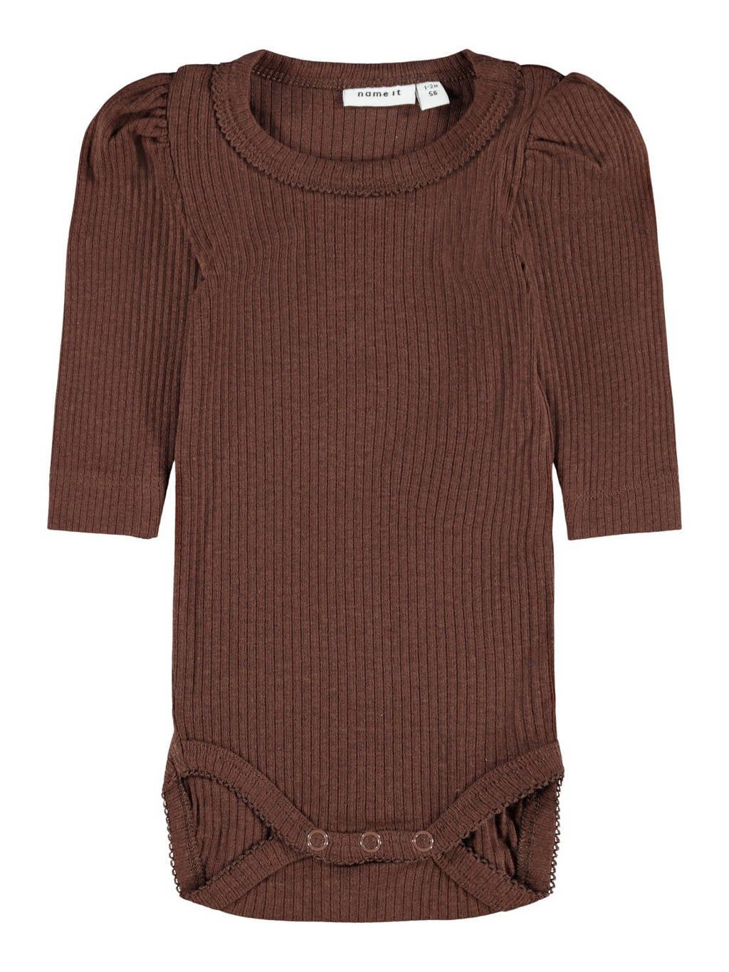 NAME IT BABY romper Kabexi bruin, Bruin