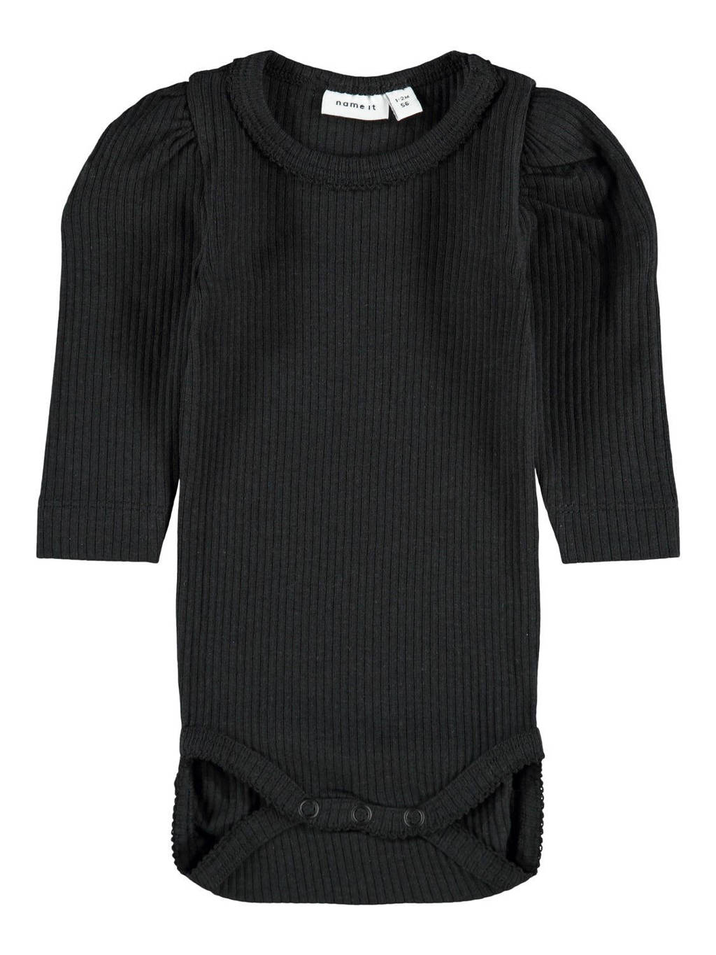 NAME IT BABY romper zwart, Zwart