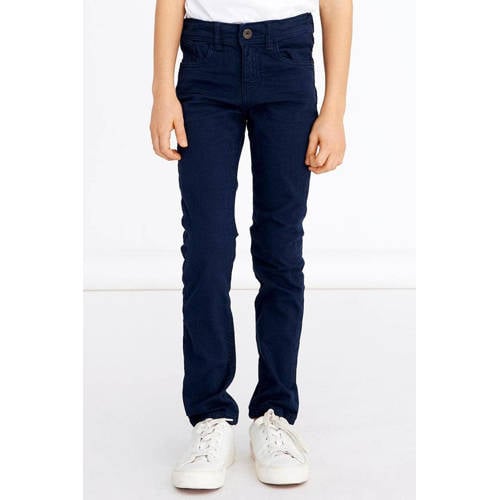 NAME IT KIDS slim fit broek NKMTHEO donkerblauw afbeelding