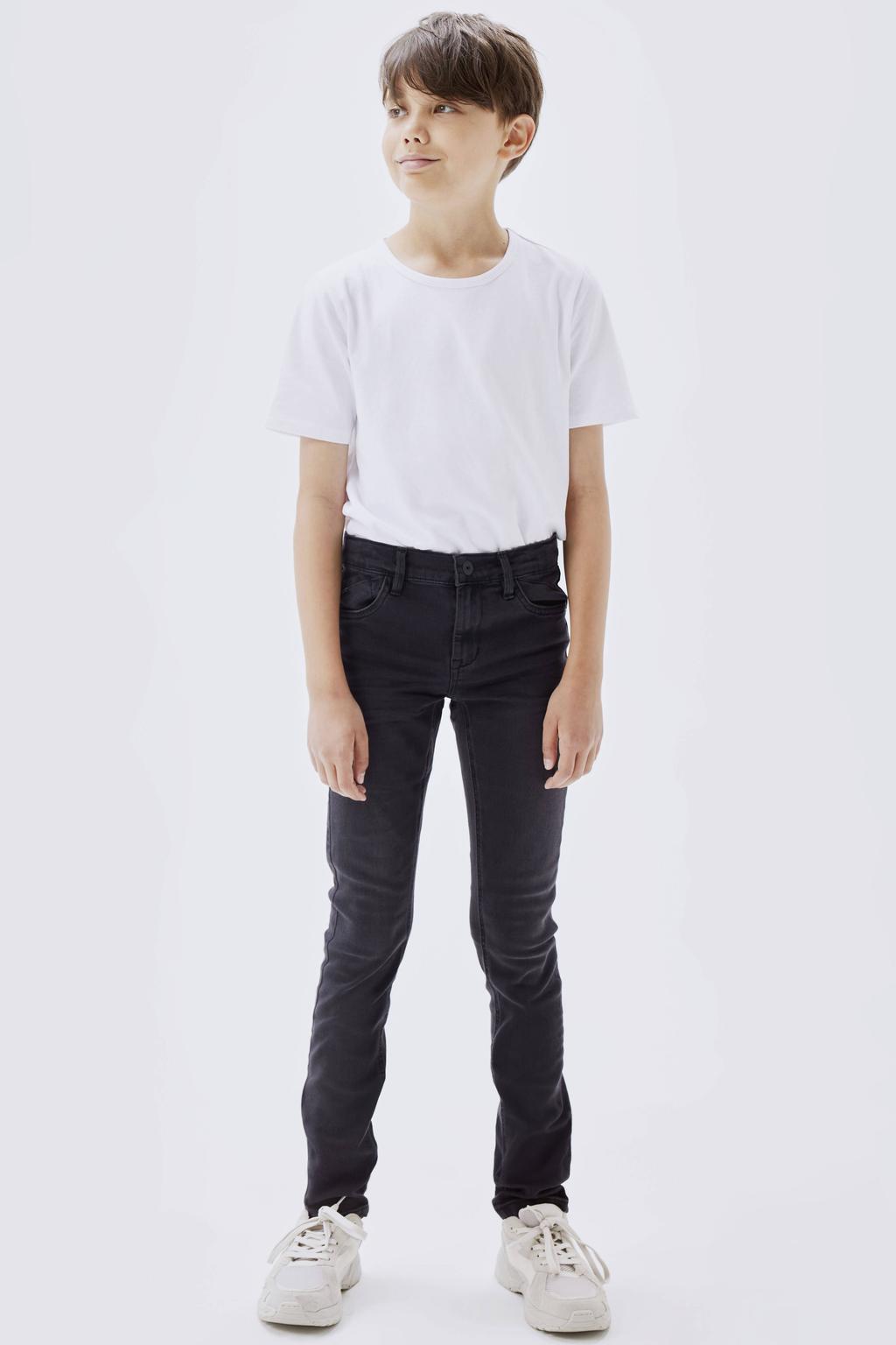 NAME IT KIDS skinny jeans NKMPETE zwart