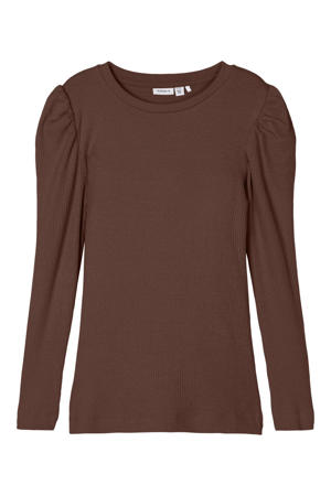 longsleeve Kabexi met biologisch katoen bruin